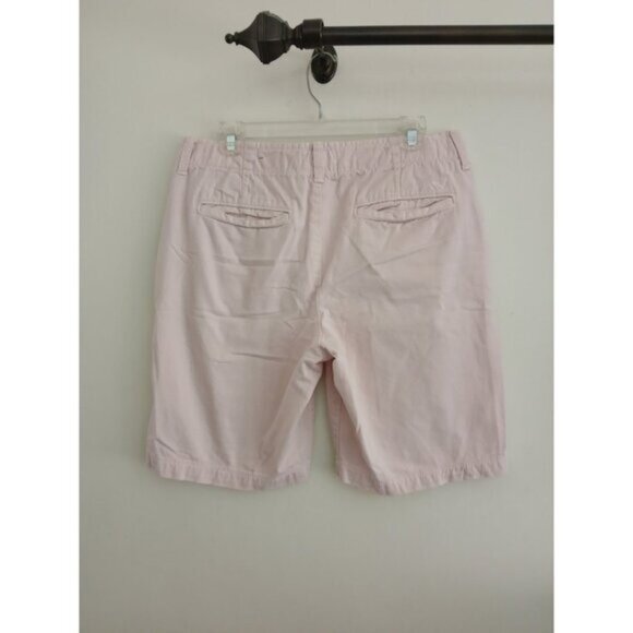 American Eagle 9" Shorts Mens 31 Chino Classic Fit Stretch Flat Front Pink Prep - Picture 3 of 5